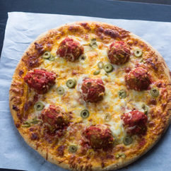 Meatball Pizza